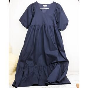 Chic Navy Blue Maxi Dress